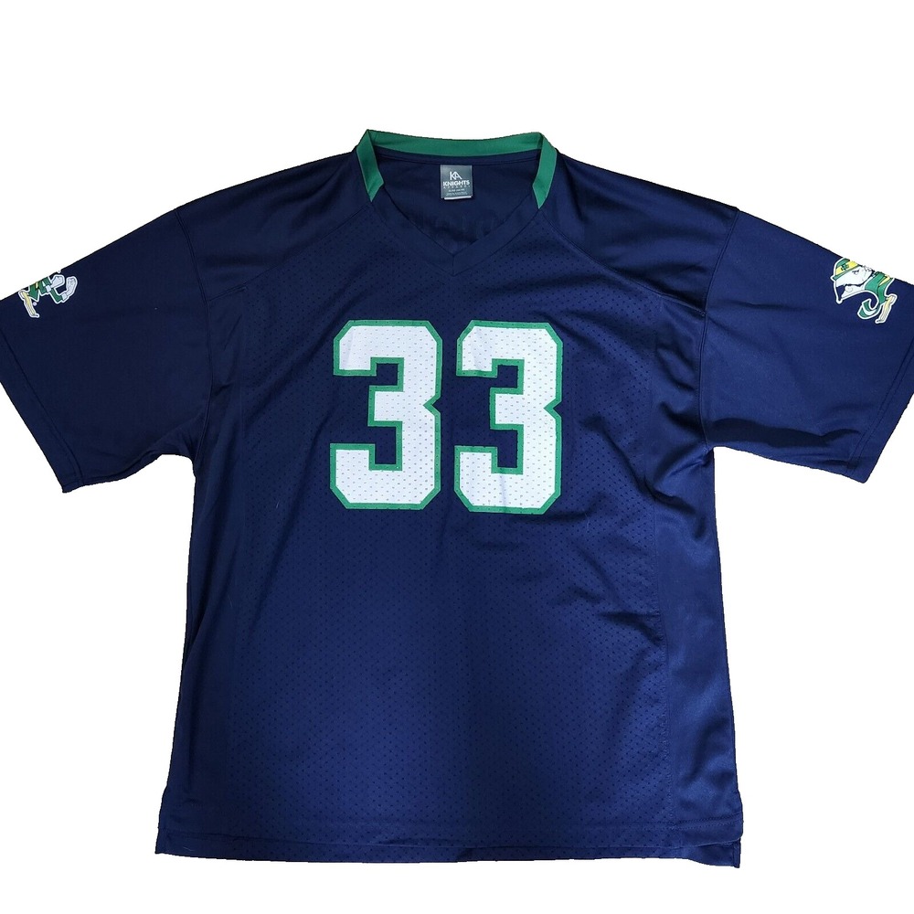 Notre Dame Fighting Irish Football Jersey 33 Blue XL Knights Apparel